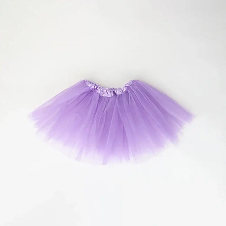 Purple newborn tutu skirt made of soft tulle, perfect for baby girls' summer outfits and special occasions.