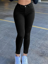 Women Slim Wash Zipper Denim Jeans