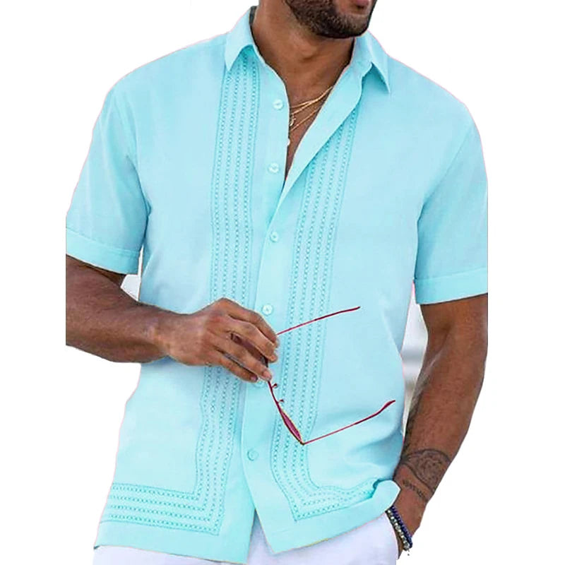 Men Pink Hawaiian Shirt