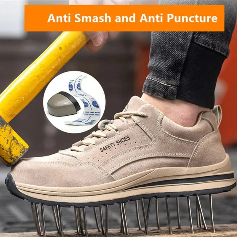 Women Safety Shoes Anti Puncture Work Sneakers