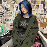 Gothic Stars Zip Hoodie