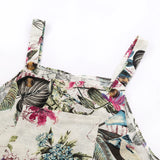 FloraLoom™ – Floral Cotton Linen Jumpsuit (Natural, Breezy & Soft-Touch)