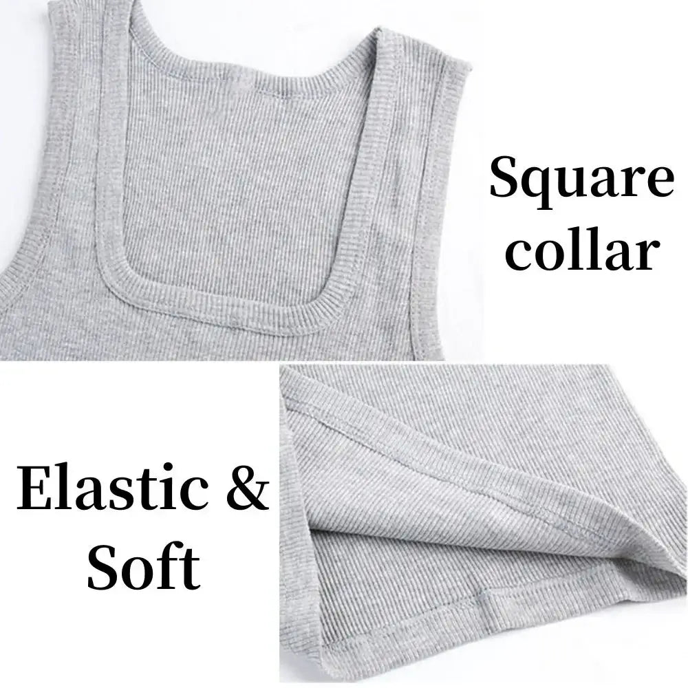 Women Cotton Tank Top Gym Vest Casual Workout Shirt