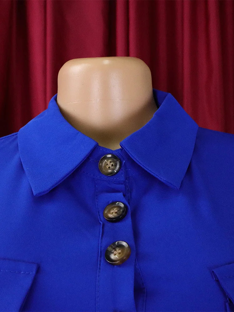 MaxiFit™ – Belted Button Maxi Office Jumpsuit (Work Chic, Waist-Defining & Longline)