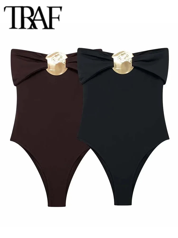 Off Shoulder Strapless Bodysuit – Summer Bodycon