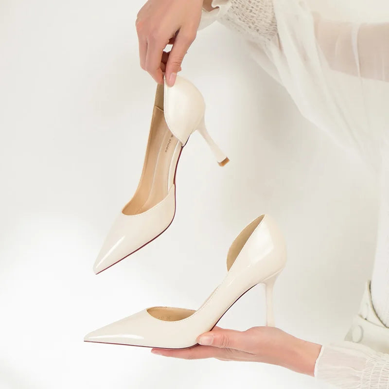 Fashion Women Pumps Patent Leather High Heels