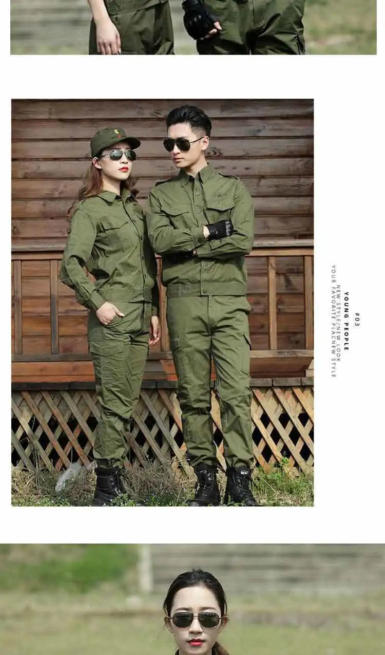 Summer Cotton Green Work Suit for welding protection, featuring a stylish and durable design for safety and comfort.