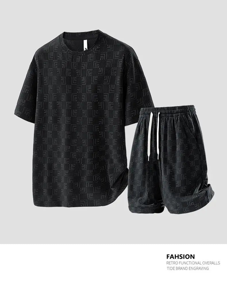 Men’s Plus Size Summer Tracksuit Set