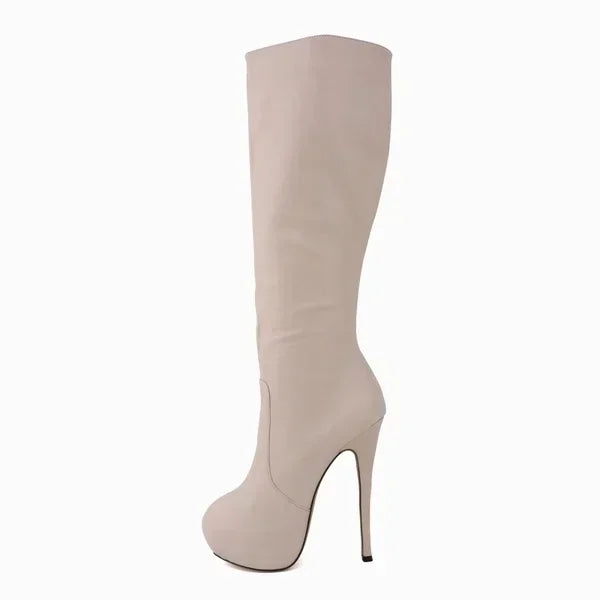 Women Over Knee Boots – Super Matte Leather Platform