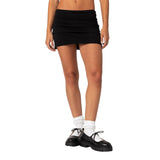 Women Solid Bodycon Mini Skirt