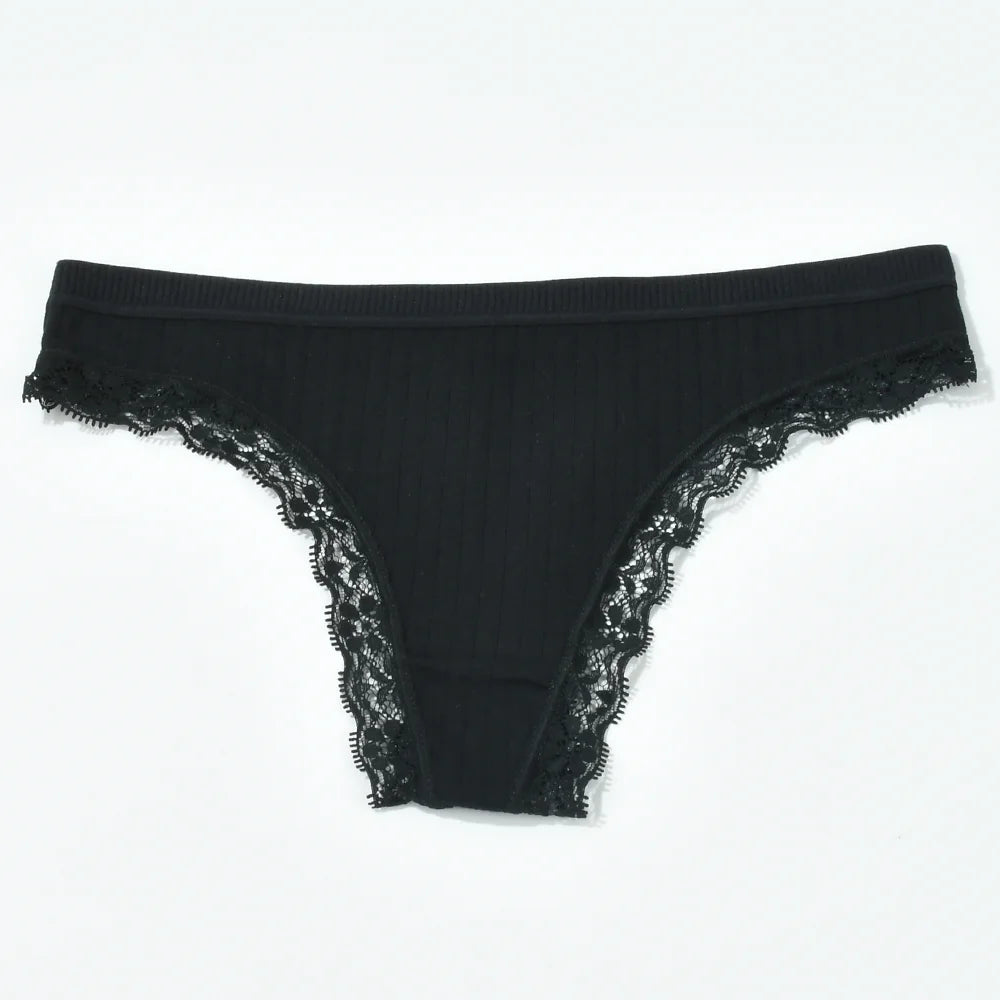 Women Mid-Rise Lace Thong