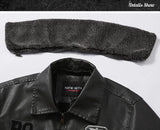 Men's Plus Size PU Motorcycle Suit – Fleece Jacket