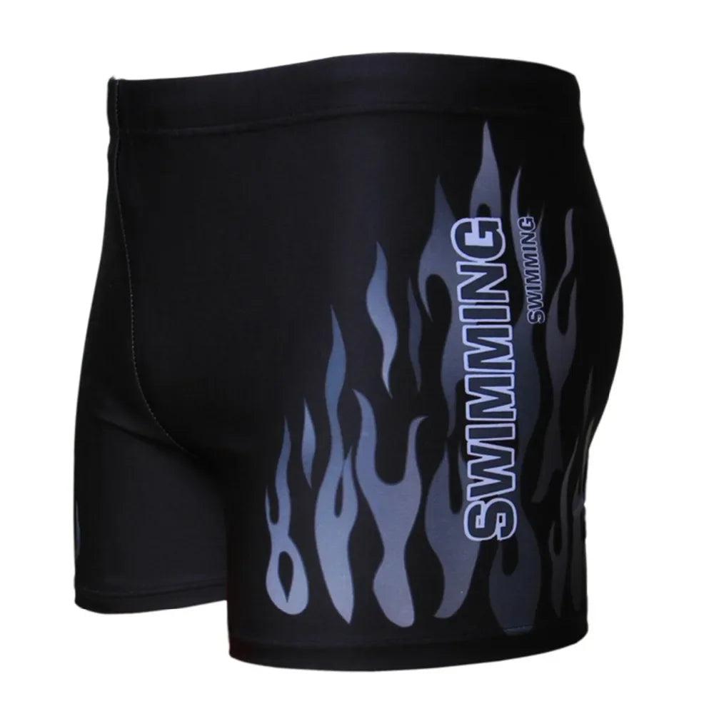 Men Flame Print Swim Briefs