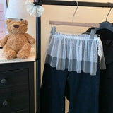 Women Y2K Lace Wrap Layered Skirt