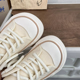 Women Canvas Sneakers Non Slip Lace Up Flats