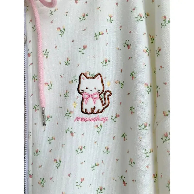 Harajuku Lace Cat Hoodie