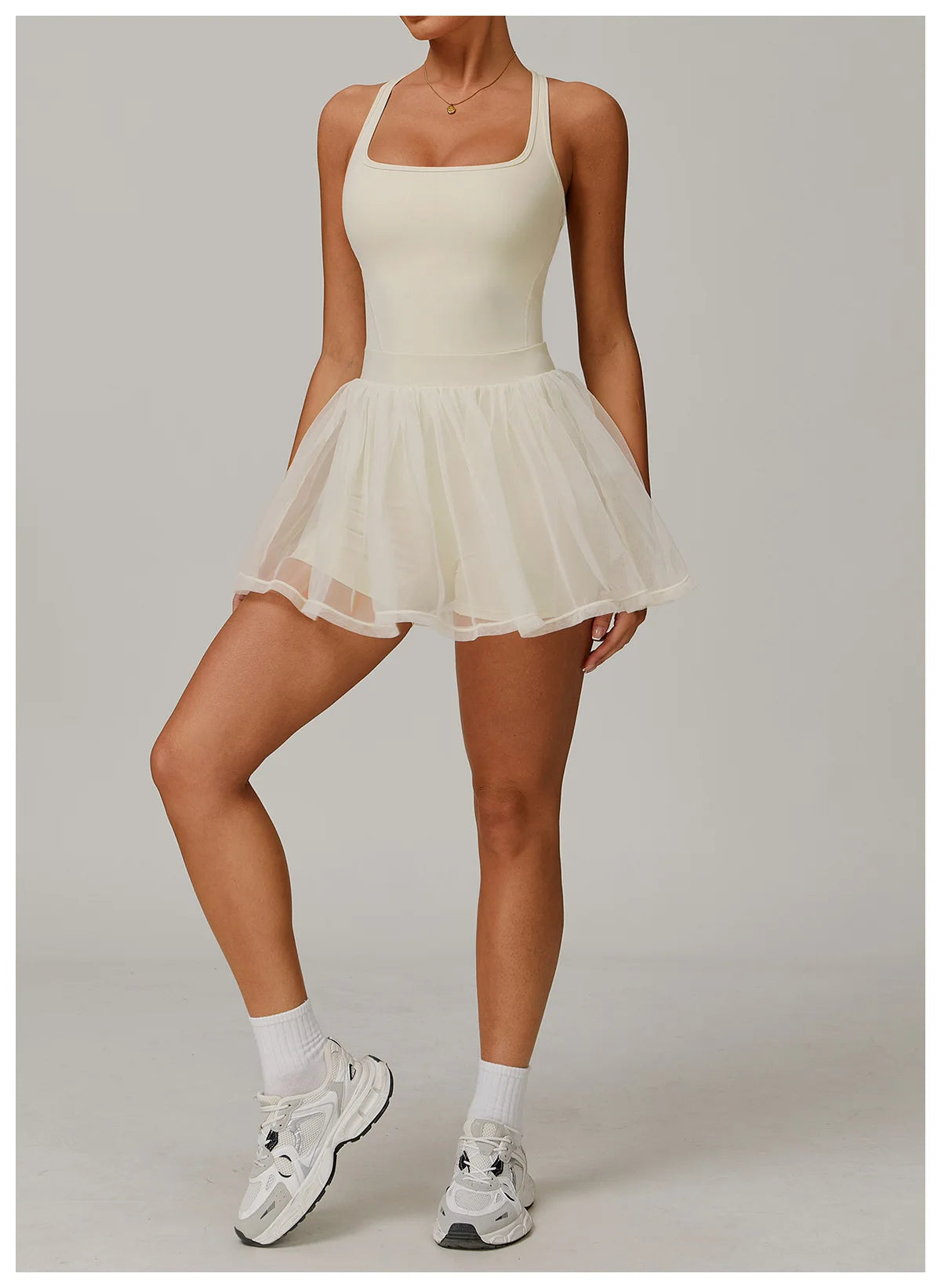 Women Mesh Breathable Tennis Skirt