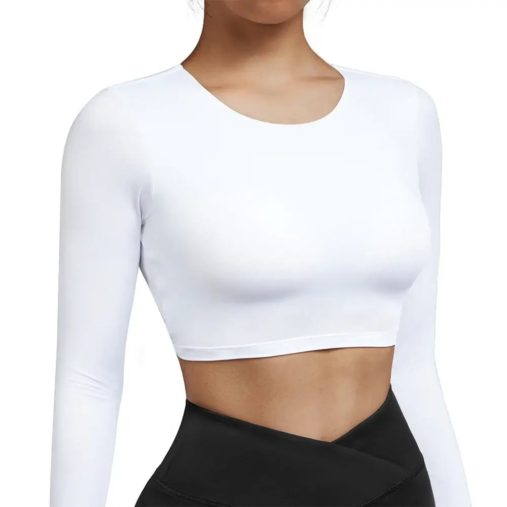 Women Open Back Long Sleeve Yoga Top