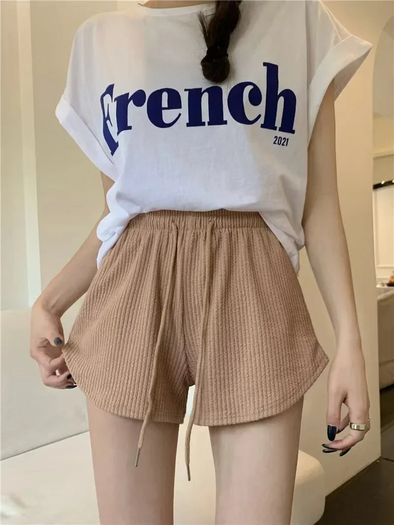 Women Loose Wide Leg Sports Shorts