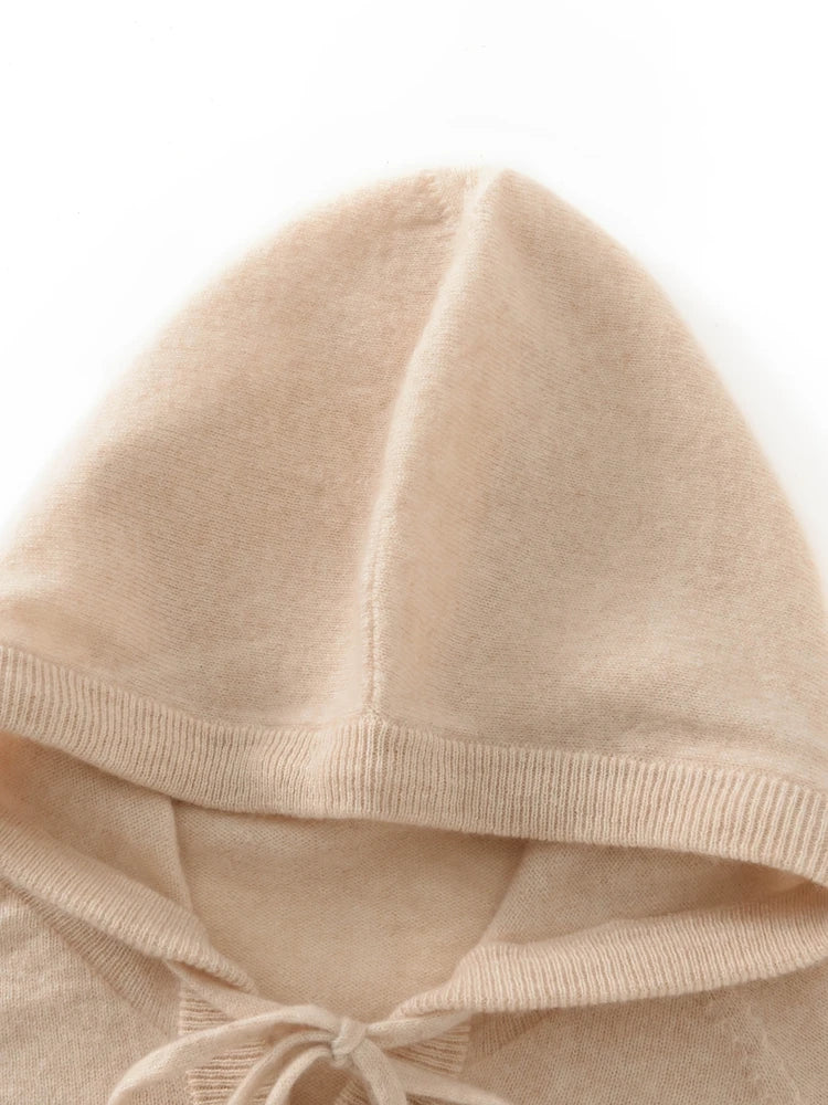 Women's 100% Cashmere Hooded Sweater