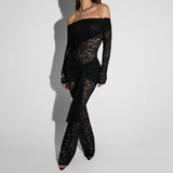 LaceReign™ – See-Through Party Jumpsuit (Seductive, Sheer & Chic)