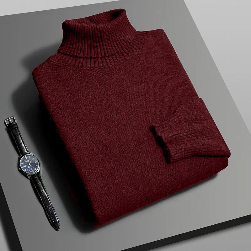 Men Slim Fit Turtleneck Sweater