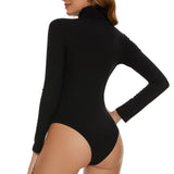 Women High Neck Long Sleeve Bodysuit