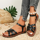 Women Flat Sandals Roman Strap Summer Shoes