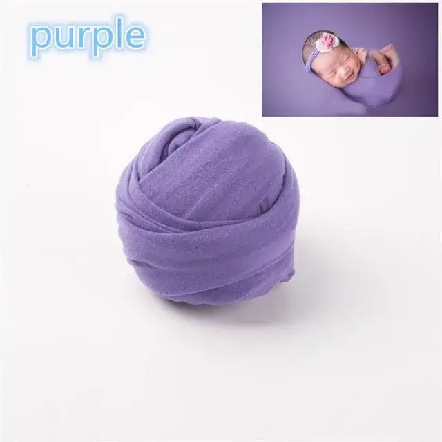 Solid purple baby blanket backdrop for photo shoots, soft polyester fabric ideal for newborns.