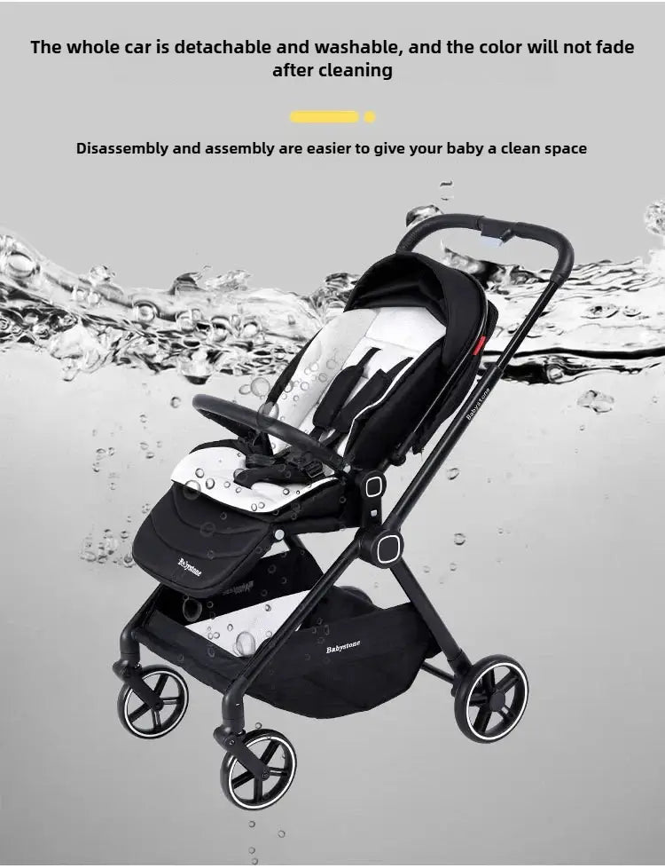 Highview Baby Stroller with detachable, washable parts for easy cleaning and maintenance, suitable for infants and toddlers.