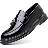 Men Patent Leather Tassel Loafers