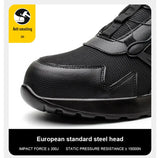 Men Air Cushion Steel Toe Safety Sneakers