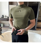 Men Korean Slim Fit Turtleneck Tee