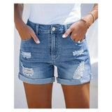 Women's High Waist Denim Shorts