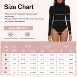 Women High Neck Long Sleeve Bodysuit