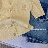 Women's Gold Button Ice Silk Cardigan