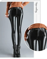 Women Winter Leather Leggings