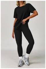 Loose Fit Yoga Tee - Breathable & Quick Dry