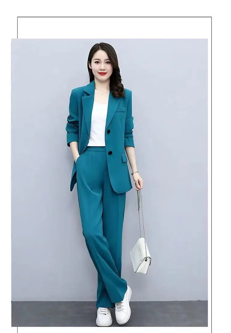 Setique™ – Blazer & Pant Set (2-Piece, Korean Loose Suit for Office & Everyday)
