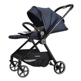 Highview Baby Stroller, foldable, suitable for infants 0-3 years, high landscape design, safe and durable linen material.