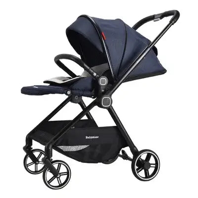 Highview Baby Stroller, foldable, suitable for infants 0-3 years, high landscape design, safe and durable linen material.
