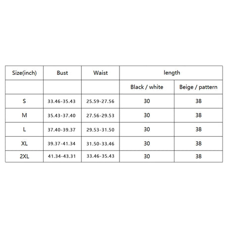 Size chart for Retro Corset Cropped Camisole detailing bust, waist, and length measurements for women in various sizes.