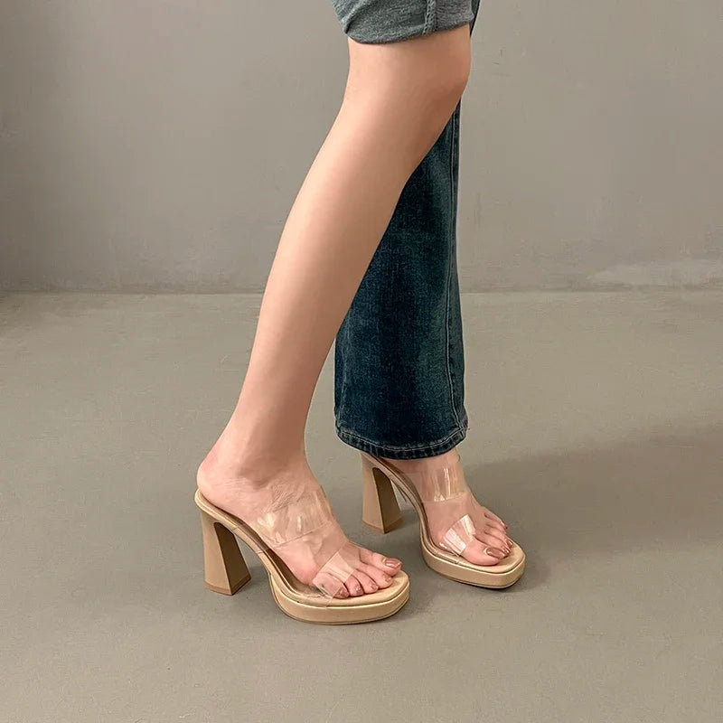 Clear Open Toe Platform Mules – Summer 2025