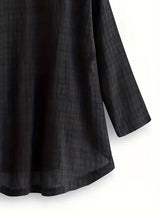 Women Plus Size Plaid Hooded Shirt
