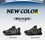 Men Lightweight Rotary Buckle Safety Shoes