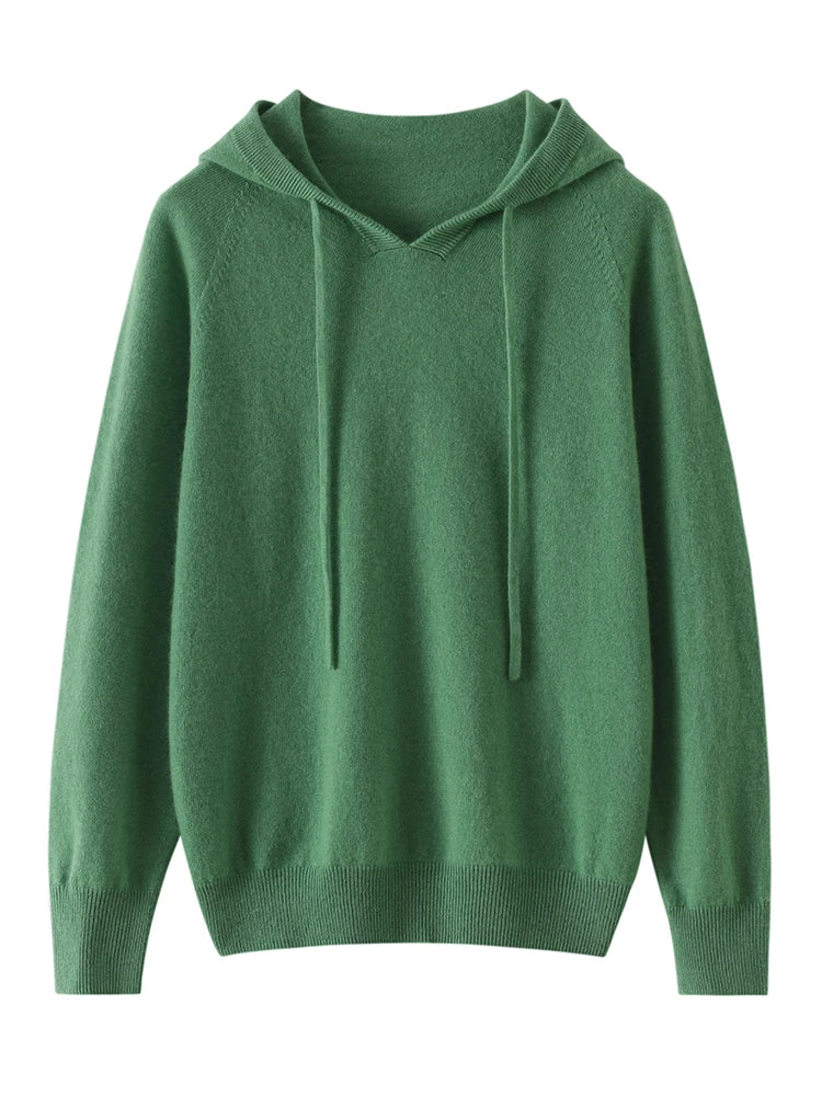 Women's 100% Cashmere Hooded Sweater