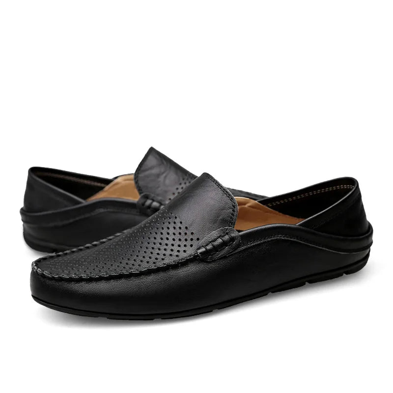 Men Italian Style Leather Moccasins