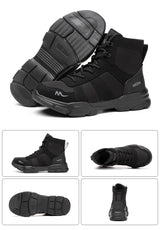 Women Safety Shoes Rotating Button Work Sneakers