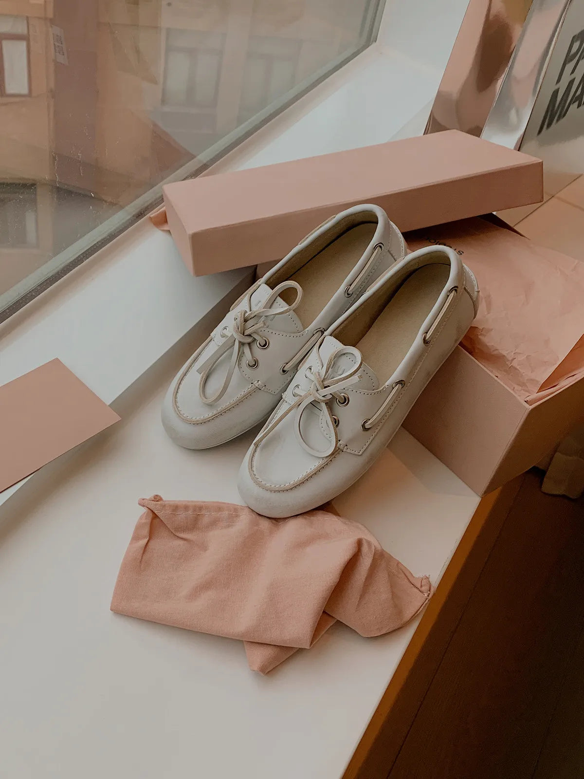 Women Loafers – Genuine Leather Lace-Up Flats 2025