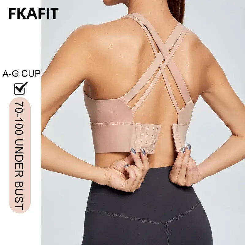 Women Cross Back Sports Bra Plus Size